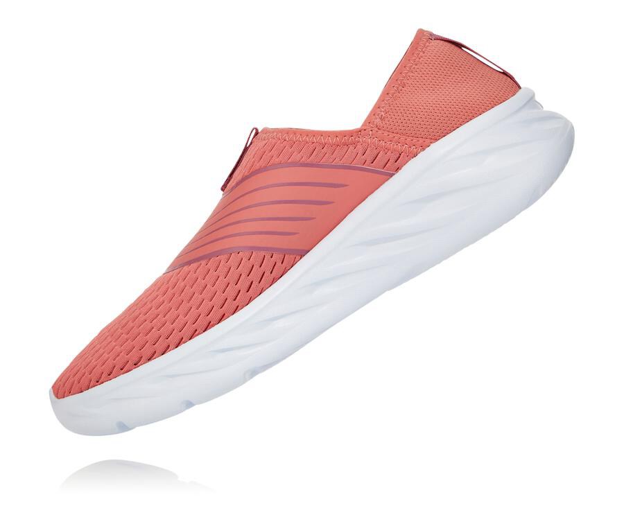 Sandálias Hoka One One Feminino Laranja/Branco - Ora Recovery - 796-SLOMED